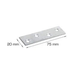 Skjøtejern 75 x 20 mm - 2 stk.
