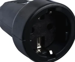 Skjøtekontakt pvc m/jord svart