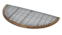 Skraperist stål m/trekant halvmåne 80 x 40 cm