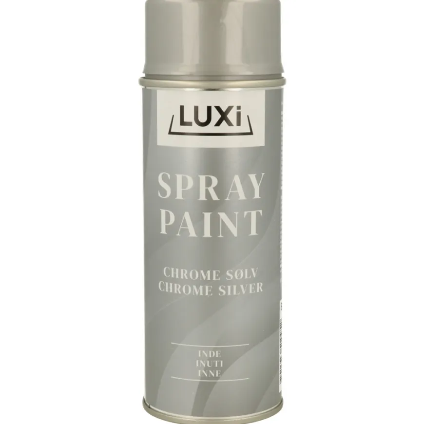 Spraymaling chrome sølv blank 400 ml - Luxi