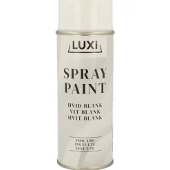 Spraymaling hvit blank 400 ml - Luxi