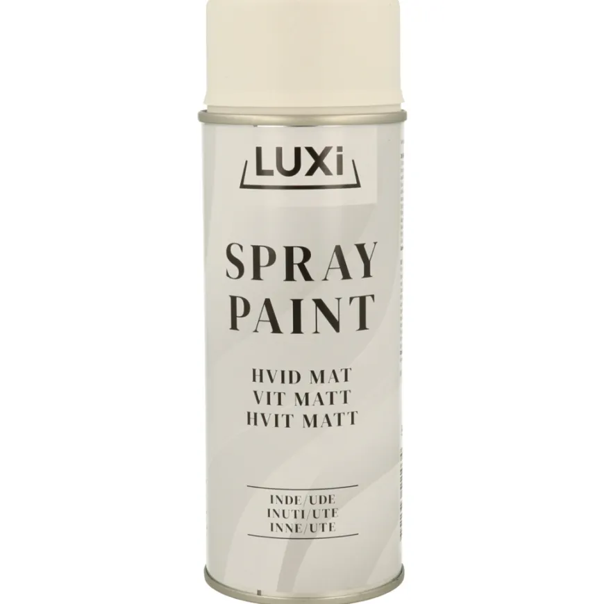 Spraymaling hvit matt 400 ml - Luxi
