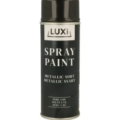 Spraymaling metallic svart 400 ml - Luxi