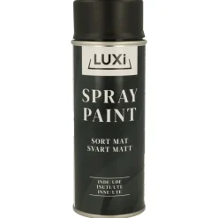 Spraymaling svart matt 400 ml - Luxi