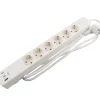 6-stikkontakt schuko m/3 x USB PD65W 1,5 m – Elworks