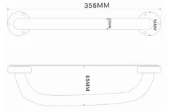 Støttehåndtak 30 cm krom