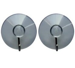 Sugekopp med krok transparent/krom 2 stk. - Target