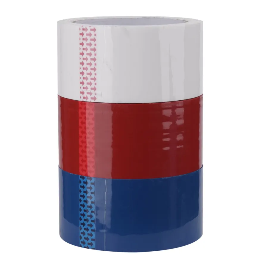 Tape hvit/rød/blå 50 mm x 66 meter 3-pk.