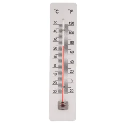 Termometer inne/ute hvitt
