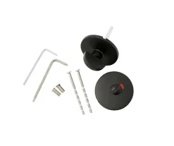 Toalettbeslag Ø50 mm matt svart