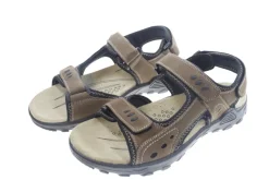 Trekkingsandaler herre brunt skinn str. 45