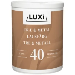 Tre- & metallmaling vannbasert lysegrå 0,75 liter - Luxi