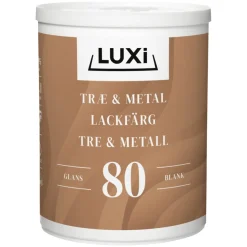 Tre- & metallmaling vannbasert RAL 9010 0,75 l - Luxi