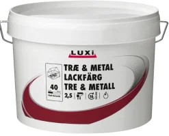 Tre- & metallmaling vannbasert RAL 9010 2,5 l - Luxi
