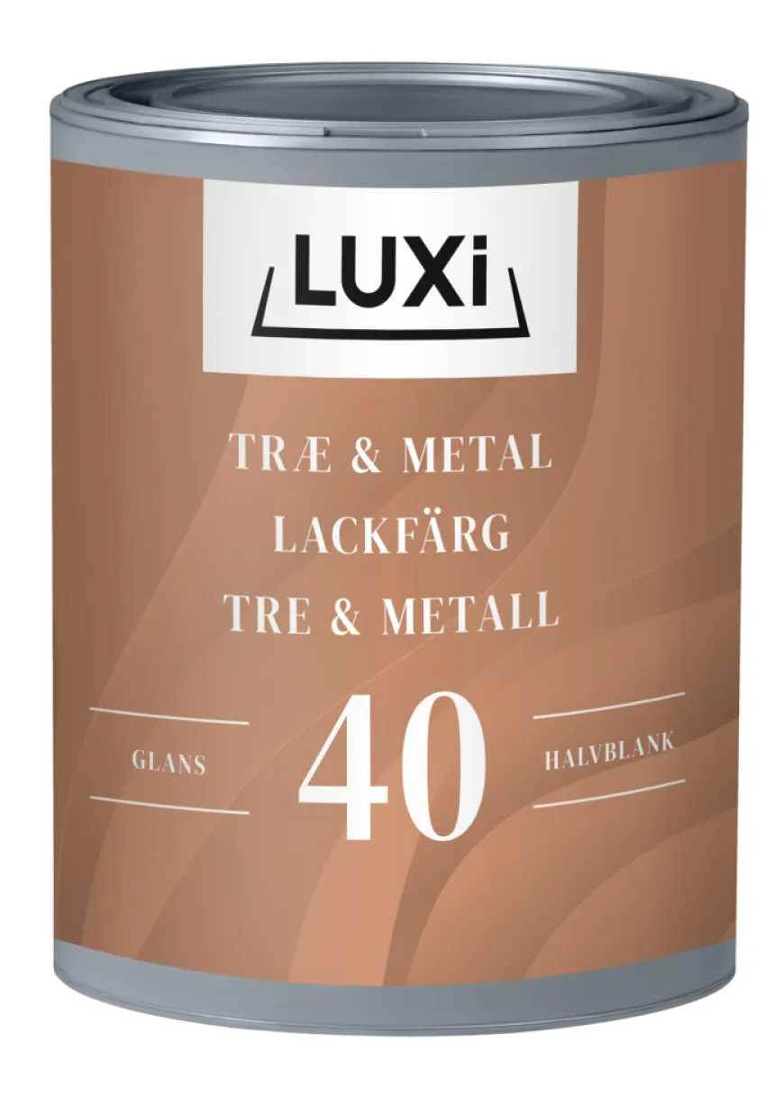 Tre- & metallmaling vannbasert RAL 9010 0,75 l - Luxi