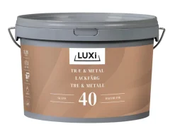 Tre- og metallmaling svart 2,5 liter - Luxi