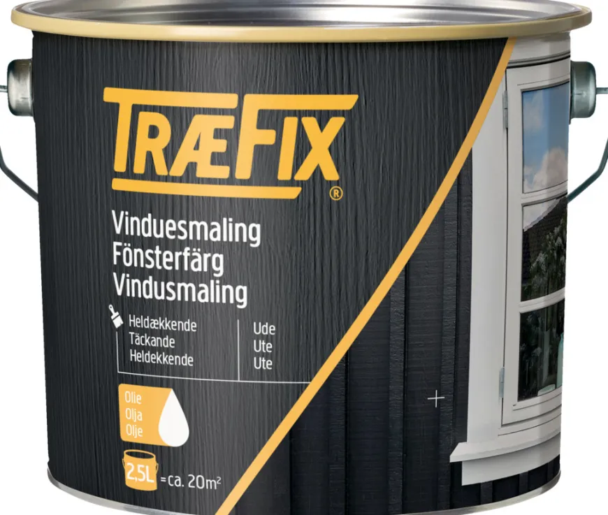 Træfix vindusmaling renhvit 2,5 liter