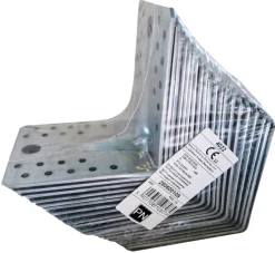 Vinkelbeslag med rib 105 × 105 × 90 mm 20-pk.