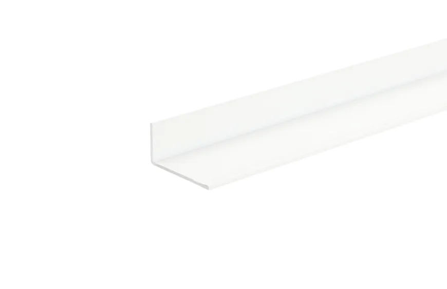 Vinkellist hvit - 15 x 15 mm x 1 meter