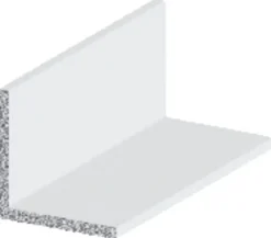 Vinkellist hvit - 15 x 15 mm x 1 meter