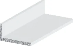 Vinkellist hvit - 15 x 30 mm x 1 meter