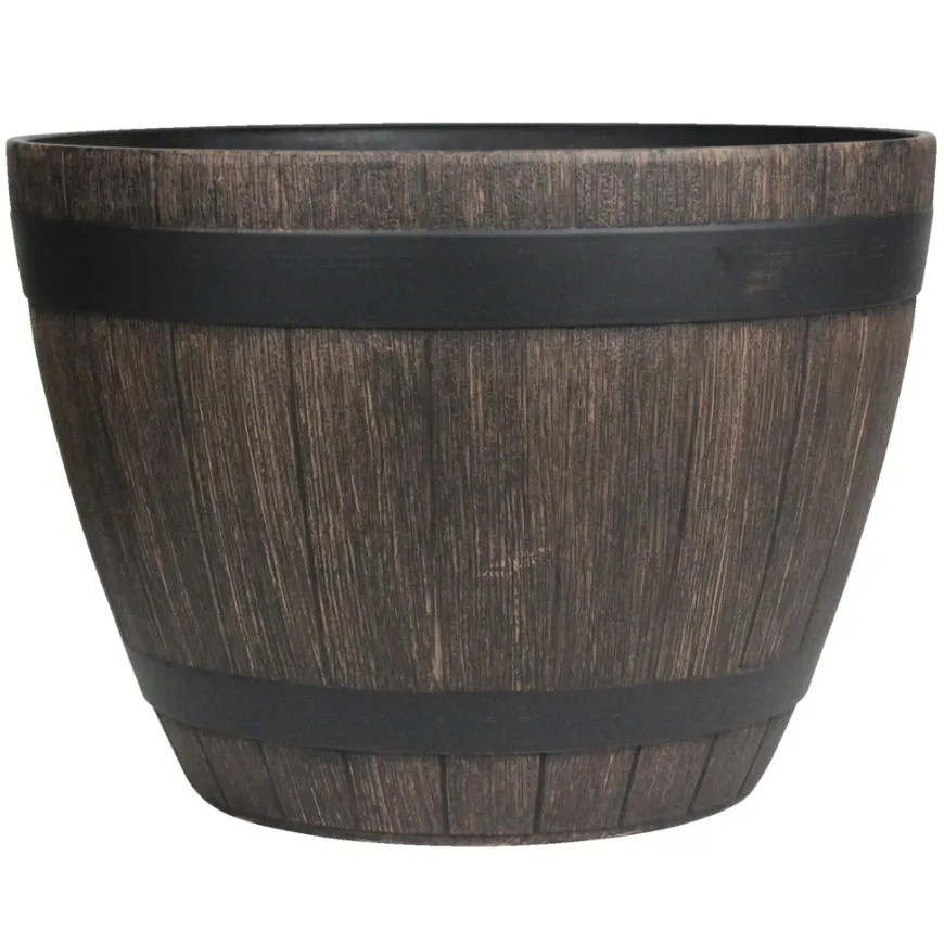 Whiskytønne i trelook Ø37,5 x H26,5 cm